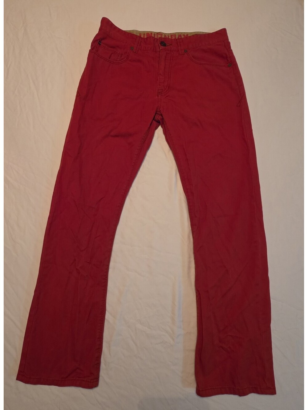UNIONBAY Men’s Red Jeans 30x30 Straight Leg 100% Cotton YB23602